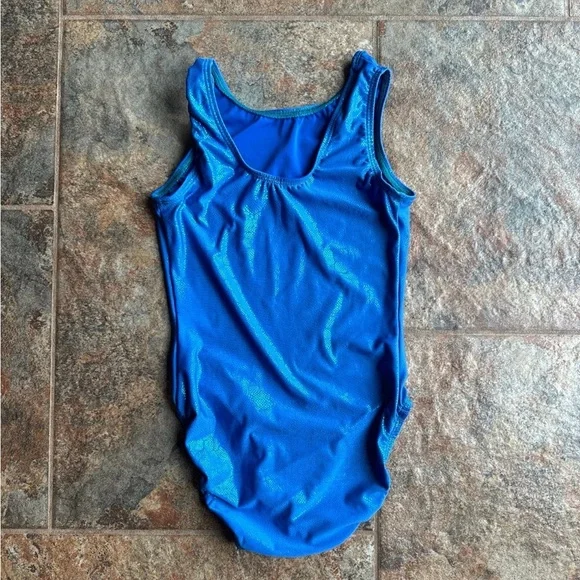 GK Iridescent Blue Leotard Adult XS - Picture 2 of 5